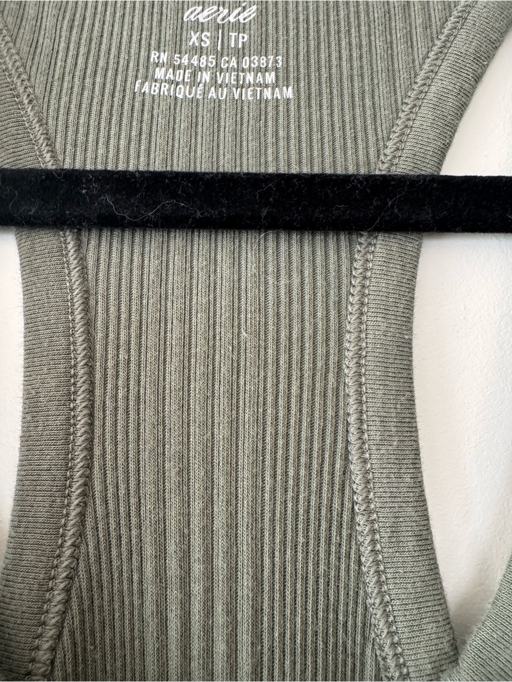 Aerie Ribbed Tank Midi Dress in Olive Green - Picture 4 of 5